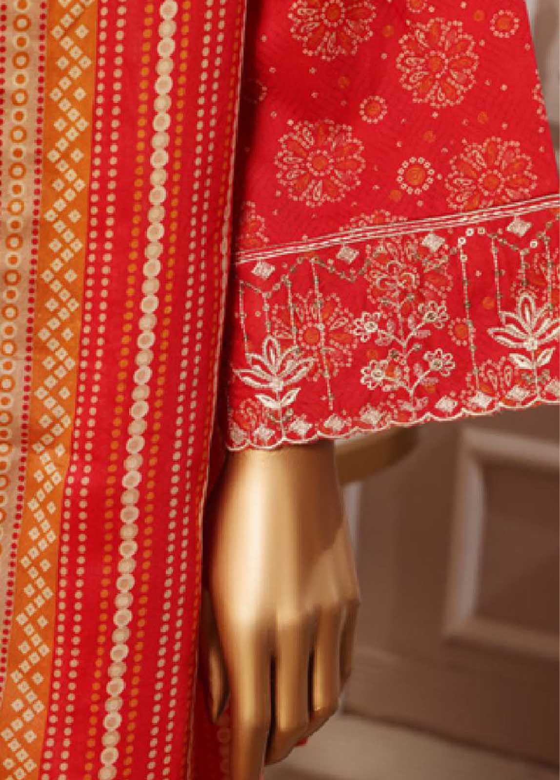 Bin Saeed Fabric - SME-789 -3 Piece Embroidered Stitched Suit