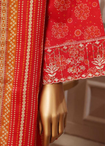 SME-789 -3 Piece Embroidered Stitched Suit