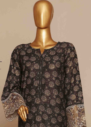 SME-790 -3 Piece Embroidered Stitched Suit