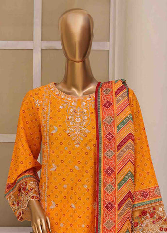 SME-791 -3 Piece Embroidered Stitched Suit