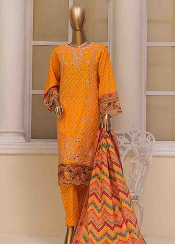 SME-791 -3 Piece Embroidered Stitched Suit