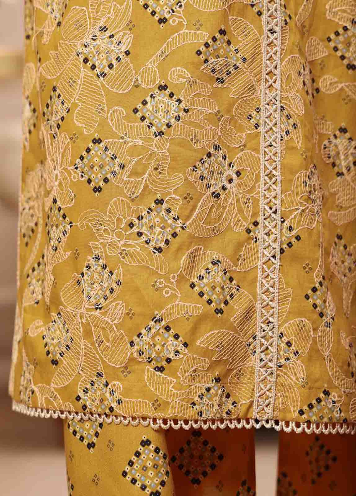 Bin Saeed Fabric - SME-793 -3 Piece Embroidered Stitched Suit