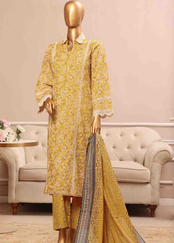 Bin Saeed Fabric - SME-793 -3 Piece Embroidered Stitched Suit