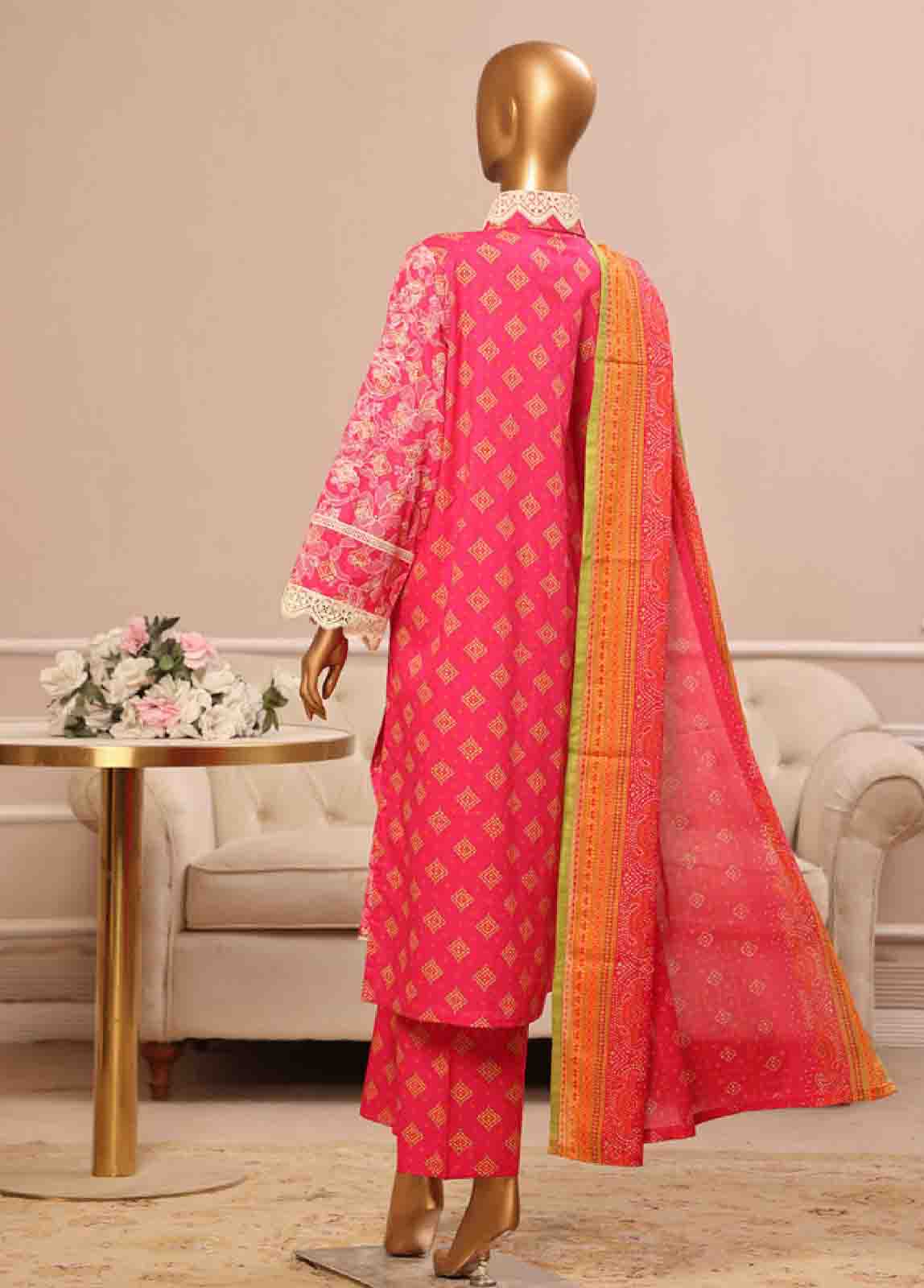 Bin Saeed Fabric - SME-794 -3 Piece Embroidered Stitched Suit