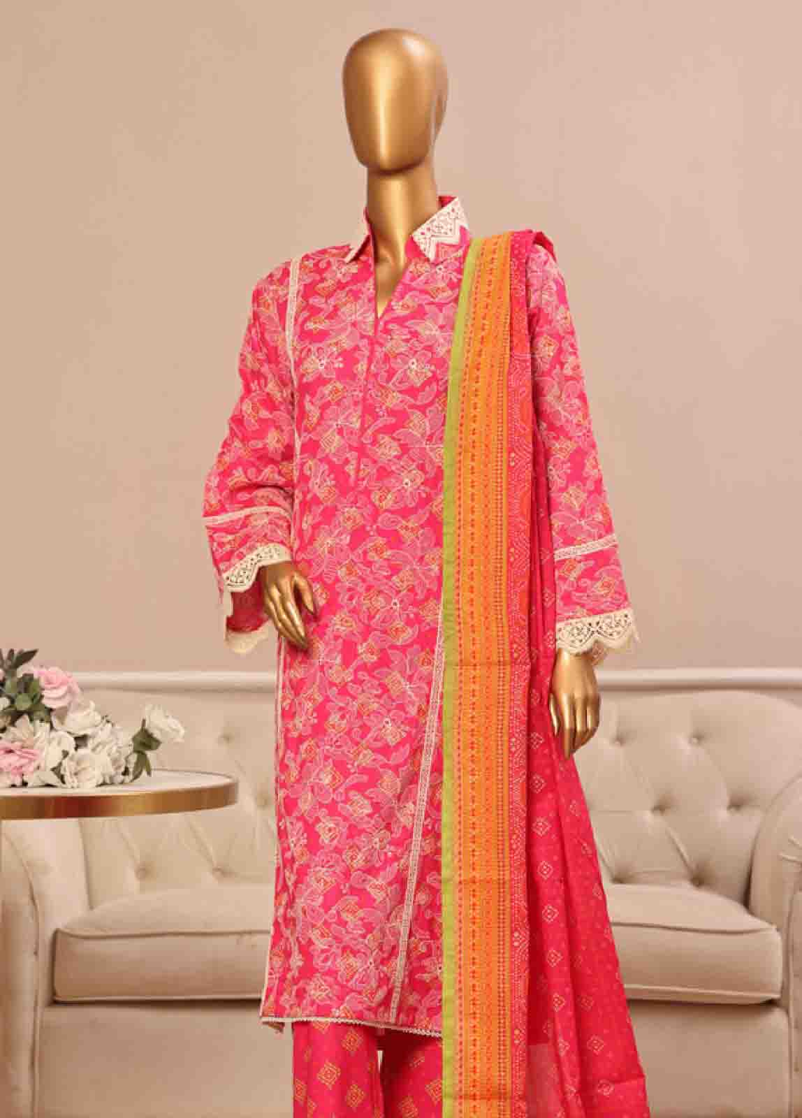 Bin Saeed Fabric - SME-794 -3 Piece Embroidered Stitched Suit