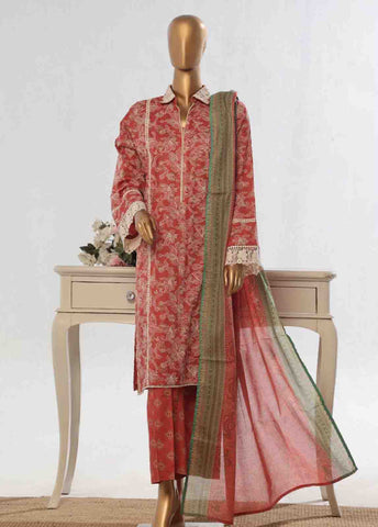 Bin Saeed Fabric - SME-795 -3 Piece Chikankari Stitched Suit