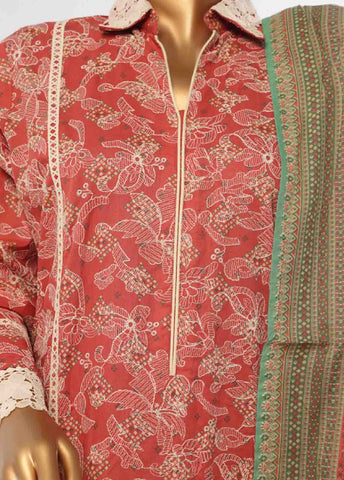 Bin Saeed Fabric - SME-795 -3 Piece Chikankari Stitched Suit