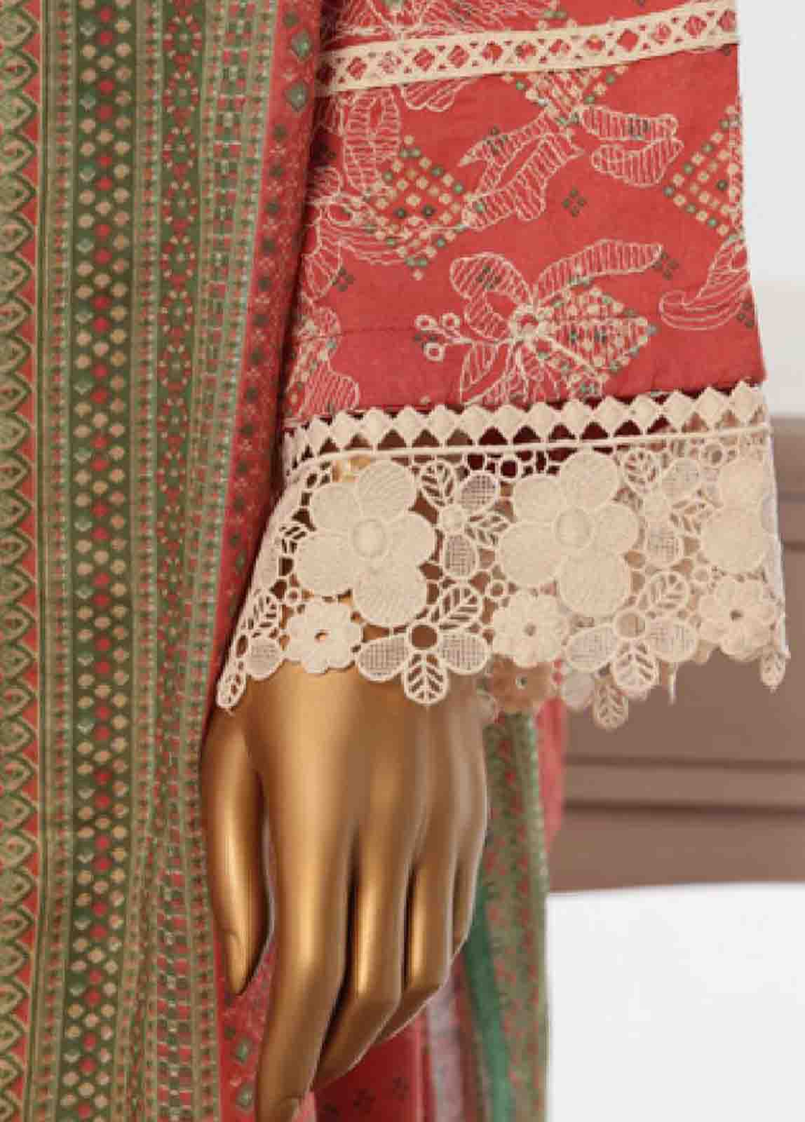 Bin Saeed Fabric - SME-795 -3 Piece Chikankari Stitched Suit