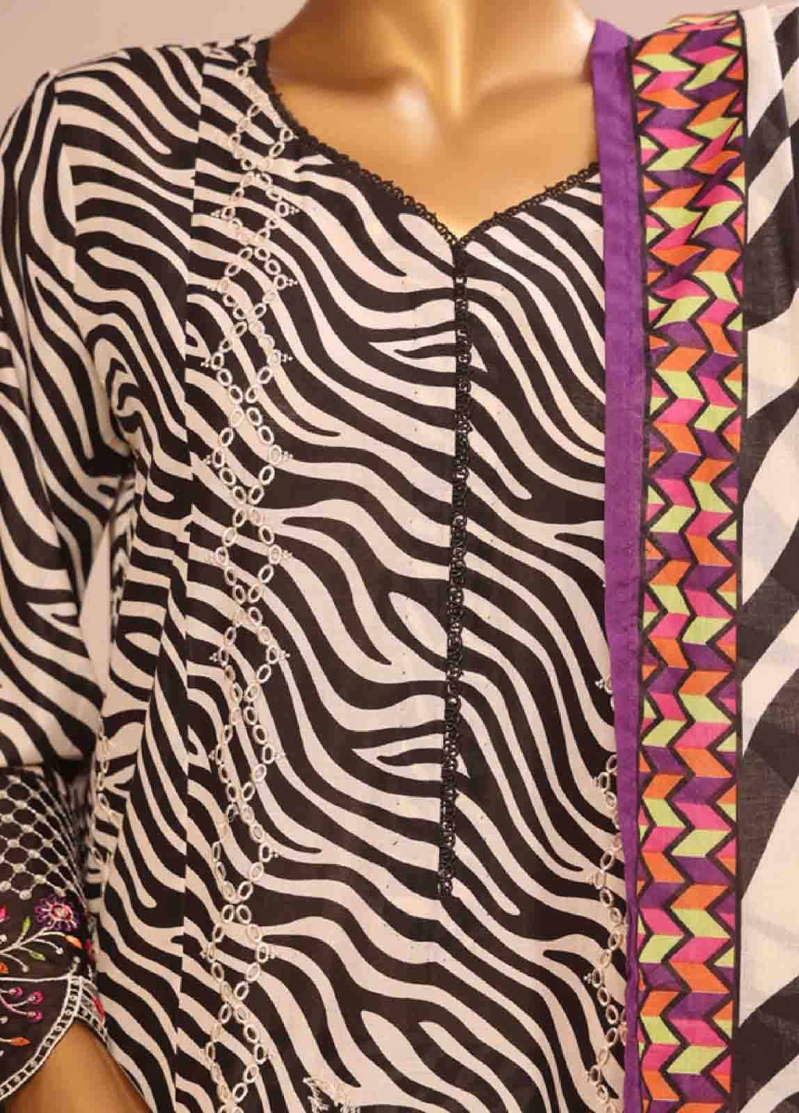 Bin Saeed Fabric - SME-797 -3 Piece Embroidered Stitched Suit