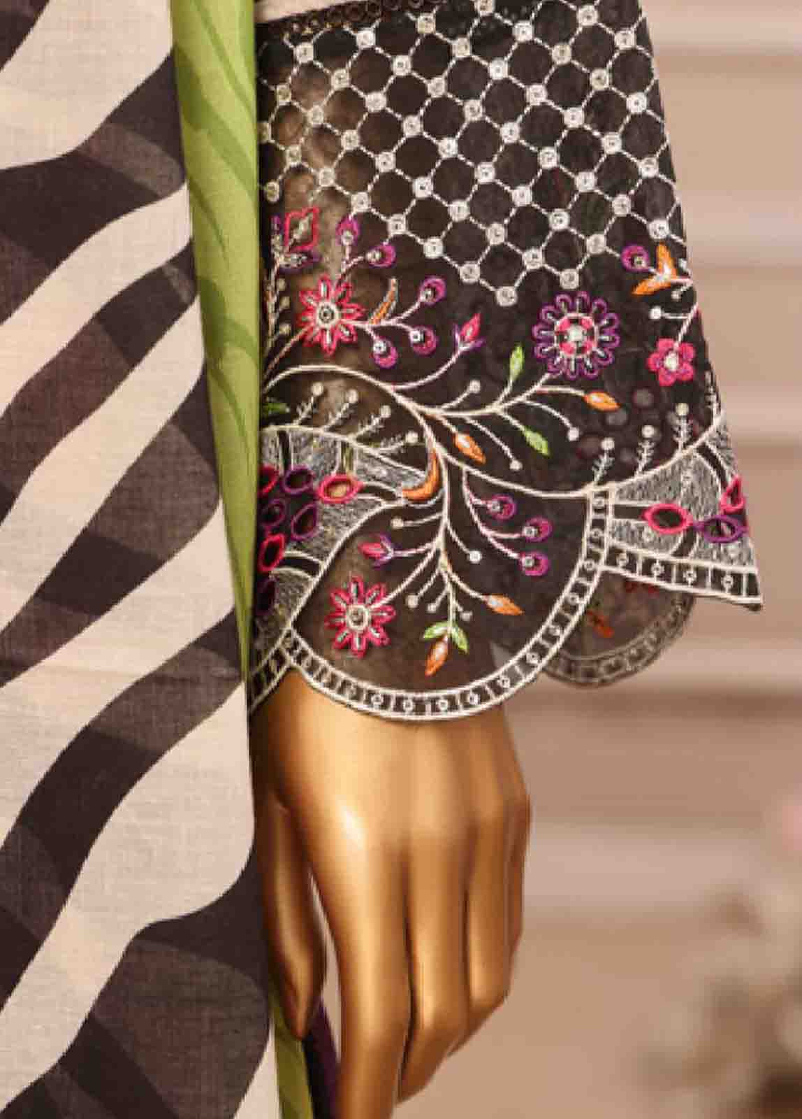 Bin Saeed Fabric - SME-797 -3 Piece Embroidered Stitched Suit