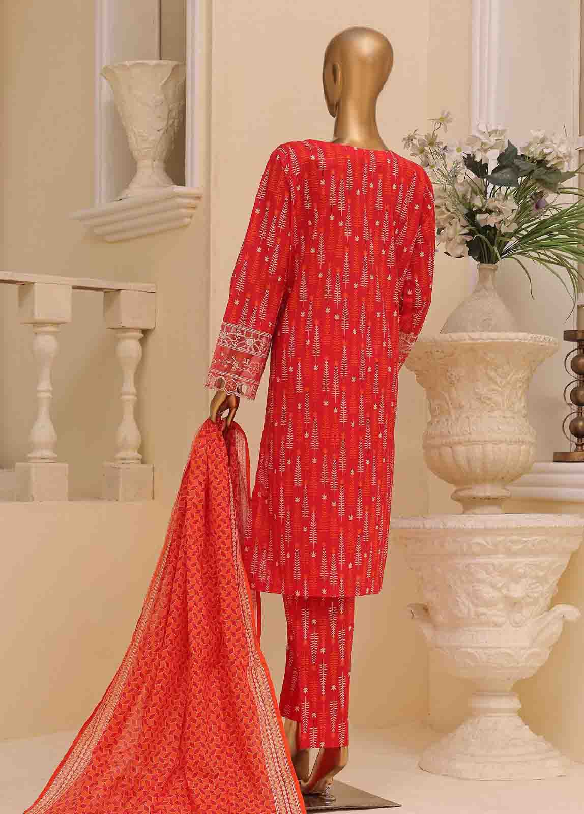 Bin Saeed Fabric - SME-798 -3 Piece Embroidered Stitched Suit