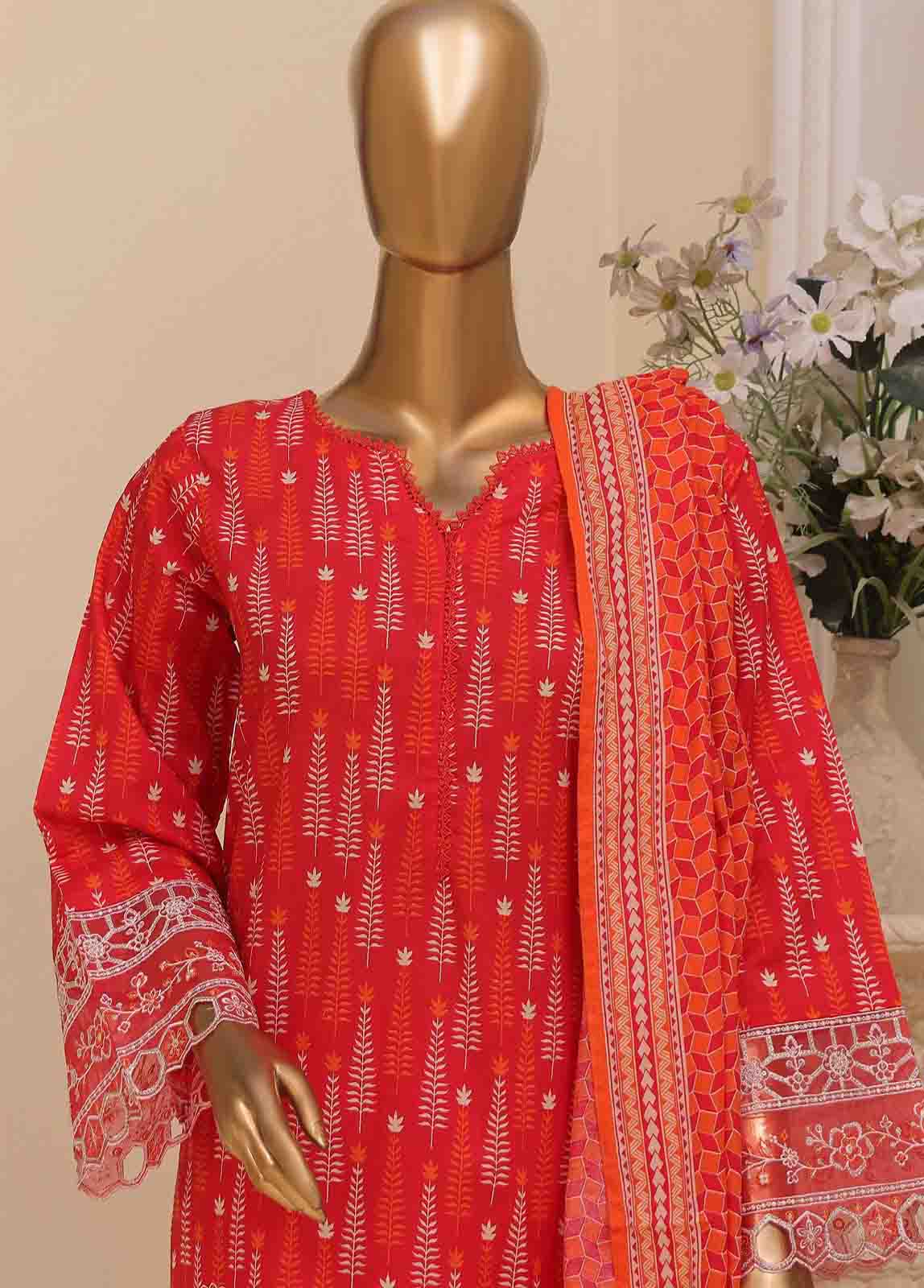 Bin Saeed Fabric - SME-798 -3 Piece Embroidered Stitched Suit