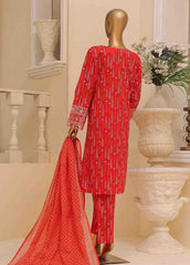 SME-798 -3 Piece Embroidered Stitched Suit