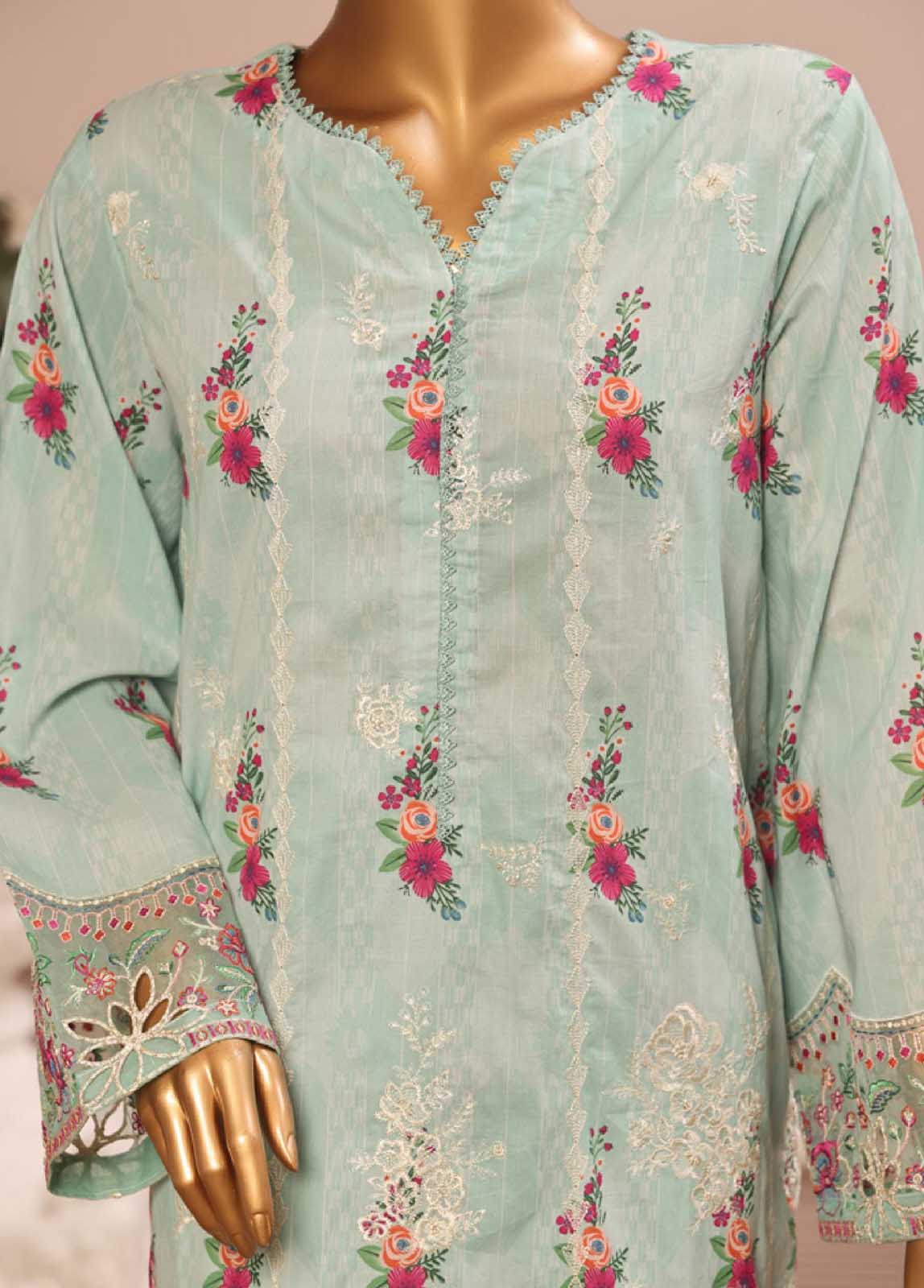 Bin Saeed Fabric - SME-799 -3 Piece Embroidered Stitched Suit