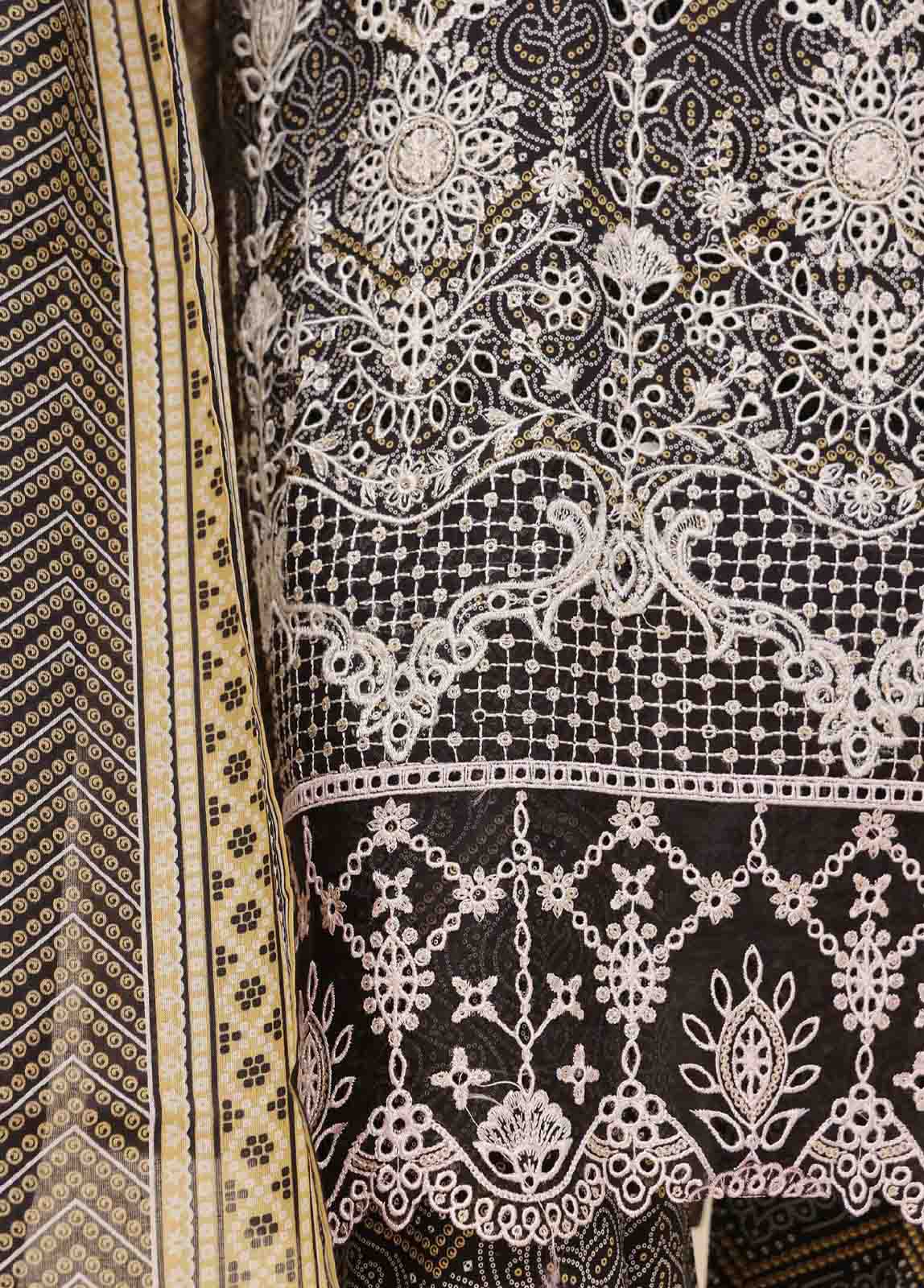 Bin Saeed Fabric - SME-801- 3 Piece Luxury Embroidered Stitched Suit