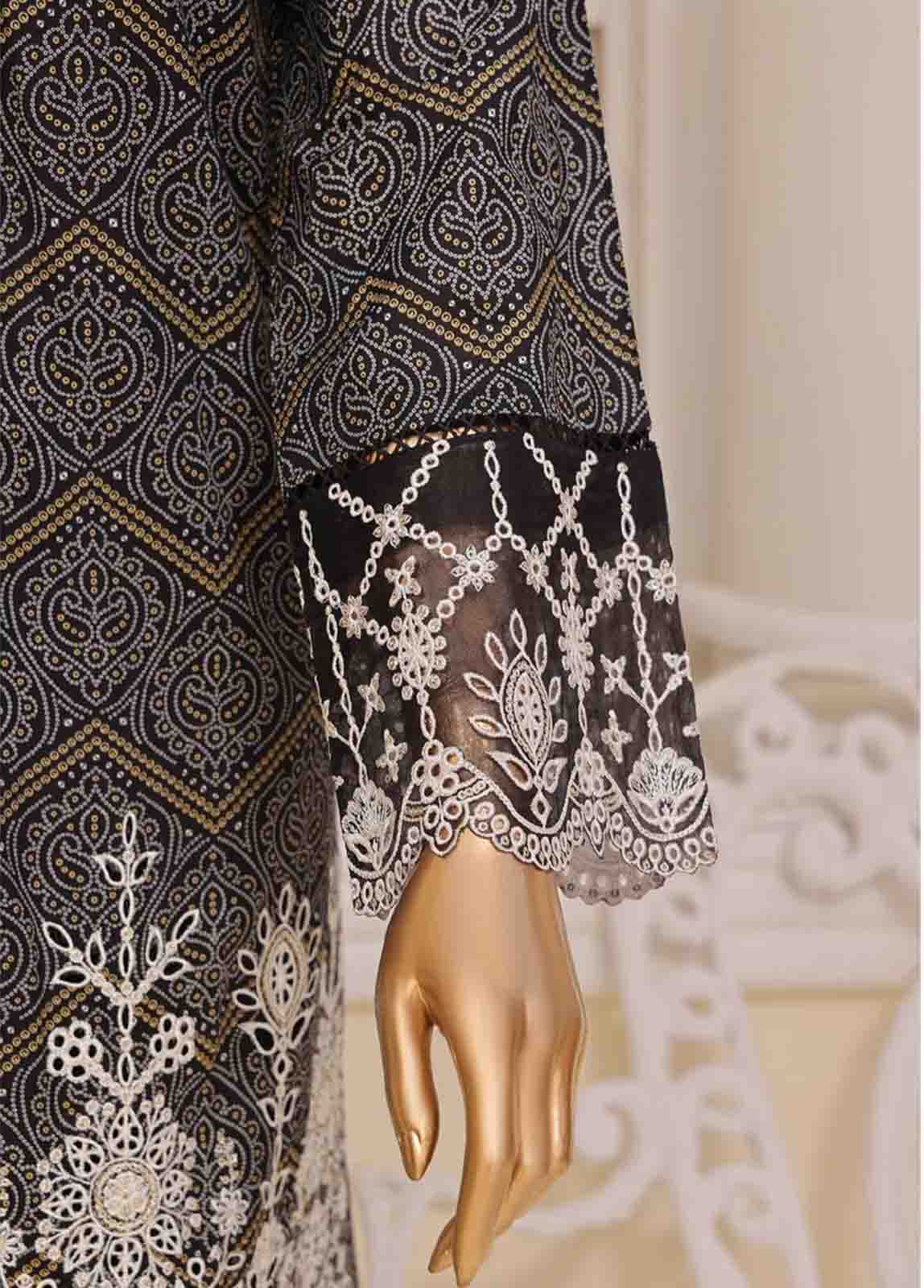 Bin Saeed Fabric - SME-801- 3 Piece Luxury Embroidered Stitched Suit
