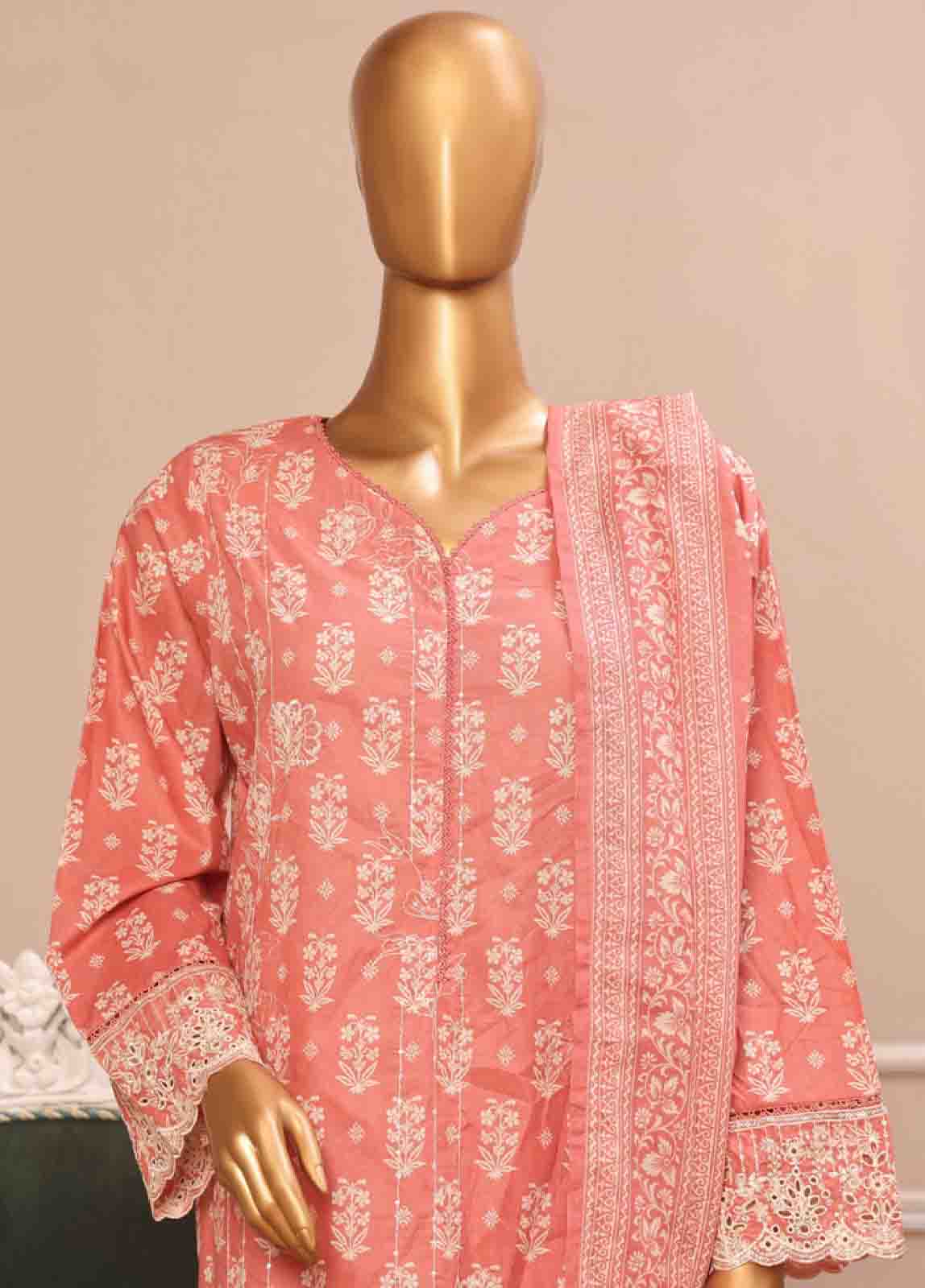 Bin Saeed Fabric - SME-803- 3 Piece Luxury Embroidered Stitched Suit