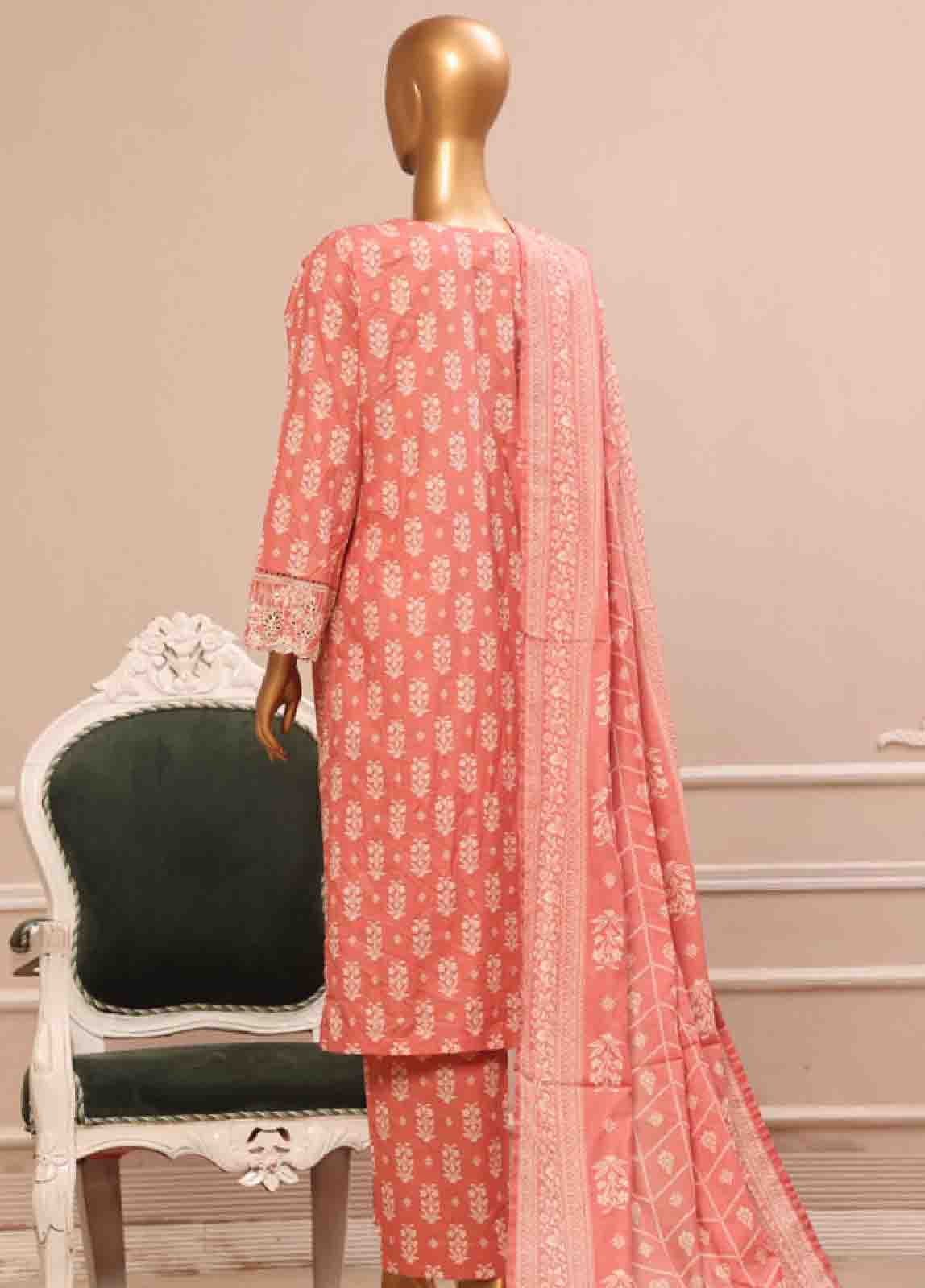 Bin Saeed Fabric - SME-803- 3 Piece Luxury Embroidered Stitched Suit