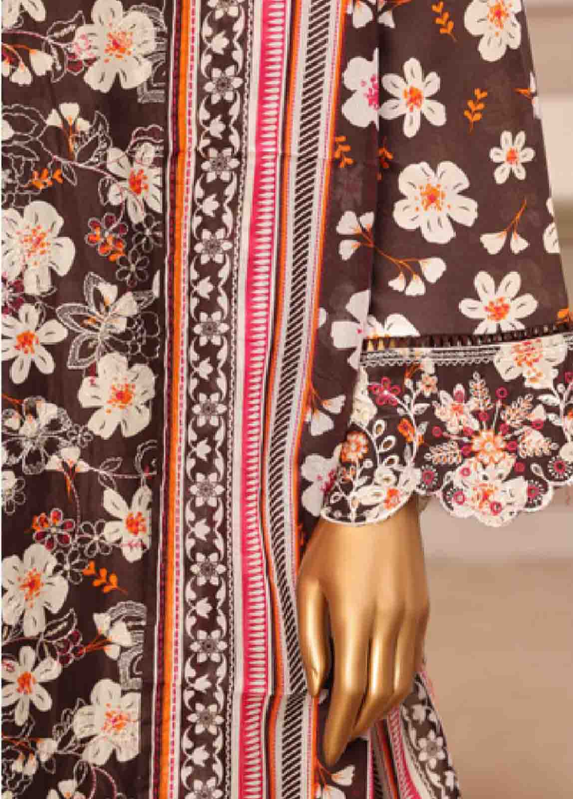 Bin Saeed Fabric - SME-805 -3 Piece Embroidered Stitched Suit