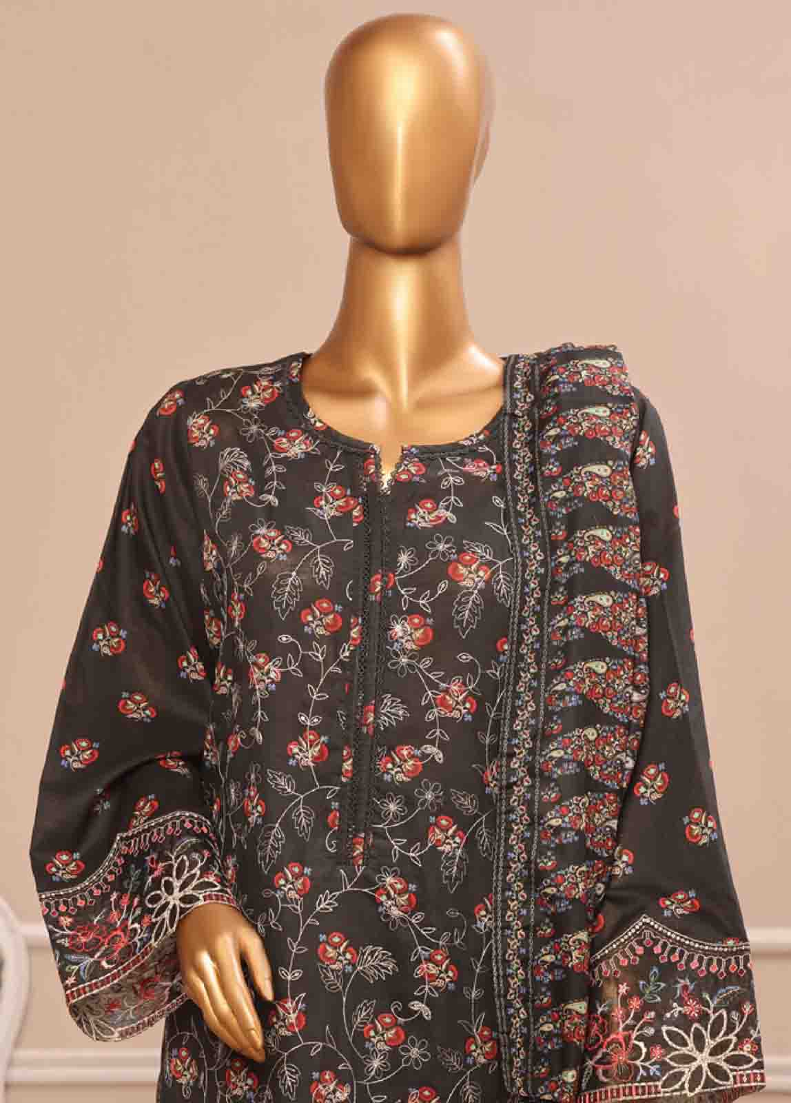Bin Saeed Fabric - SME-806 -3 Piece Embroidered Stitched Suit
