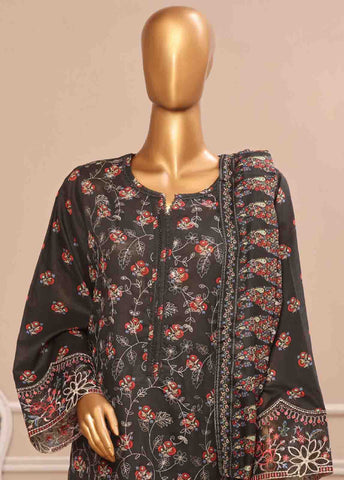 SME-806 -3 Piece Embroidered Stitched Suit