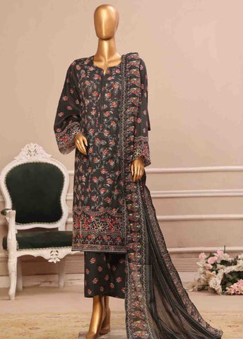 SME-806 -3 Piece Embroidered Stitched Suit
