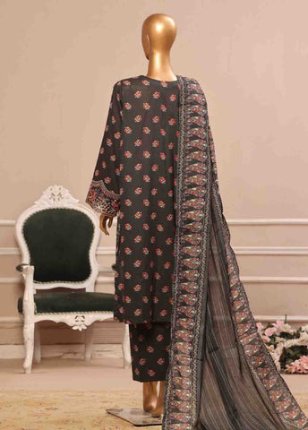 SME-806 -3 Piece Embroidered Stitched Suit