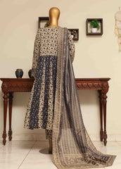 SME-FR-031-3 Piece Lawn Embroidered Frock Style Suit