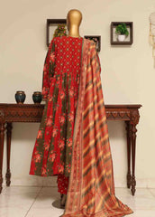 SME-FR-032-3 Piece Lawn Embroidered Frock Style Suit