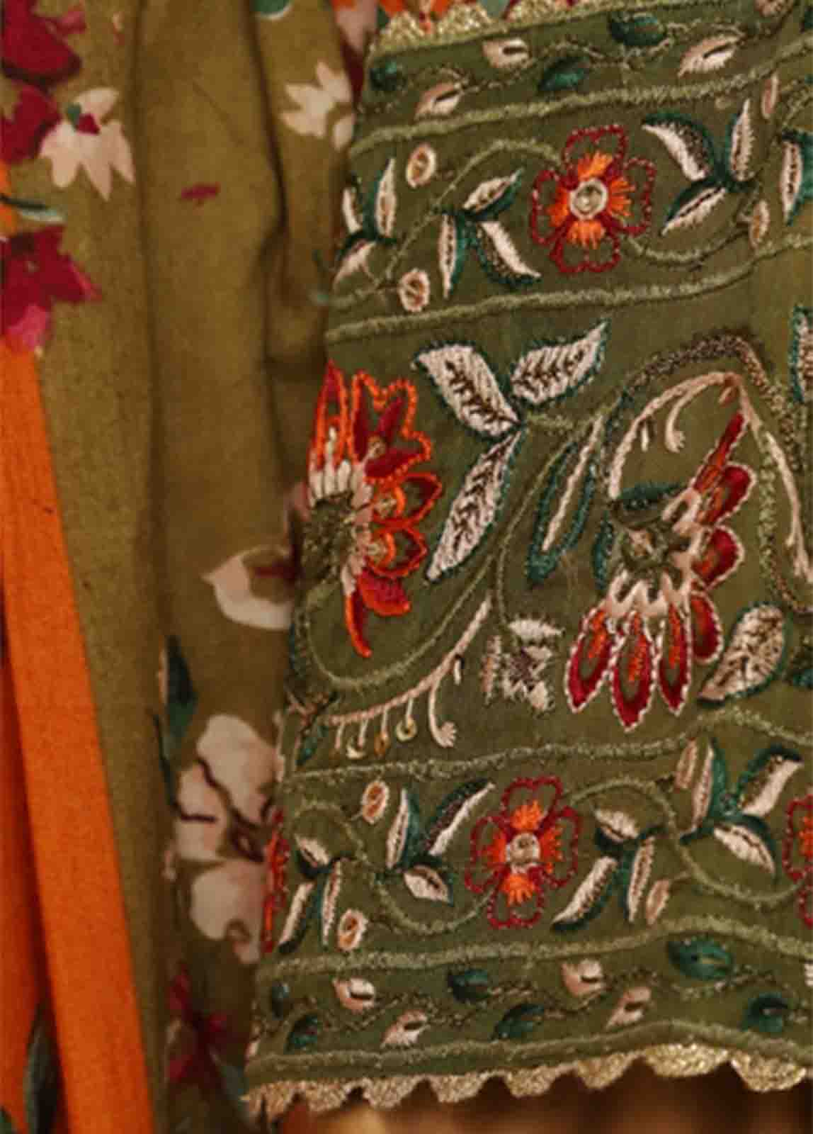 Bin Saeed Fabric - SME-FR-033-3 Piece Lawn Embroidered Frock Style Suit