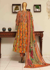 SME-FR-033-3 Piece Lawn Embroidered Frock Style Suit