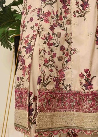 Bin Saeed Fabric - SME-FR-043-3 Piece Lawn Embroidered Frock Style Suit