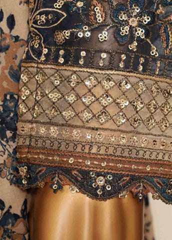 Bin Saeed Fabric - SME-FR-044-3 Piece Lawn Embroidered Frock Style Suit