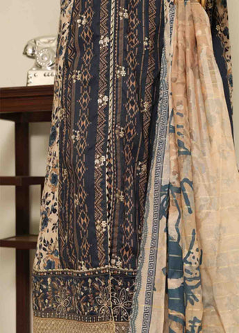 Bin Saeed Fabric - SME-FR-044-3 Piece Lawn Embroidered Frock Style Suit