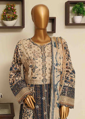 SME-FR-044-3 Piece Lawn Embroidered Frock Style Suit