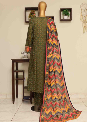 Bin Saeed Fabric - SME-FR-0792-3 Piece Lawn Embroidered Frock Style Suit