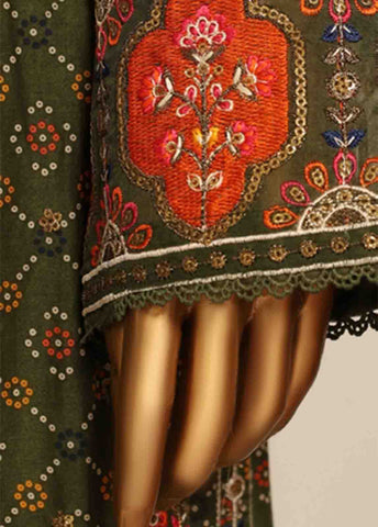 Bin Saeed Fabric - SME-FR-0792-3 Piece Lawn Embroidered Frock Style Suit