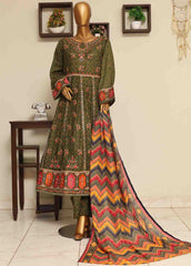 SME-FR-0792-3 Piece Lawn Embroidered Frock Style Suit