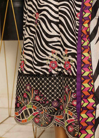 Bin Saeed Fabric - SME-FR-0797-3 Piece Lawn Embroidered Frock Style Suit