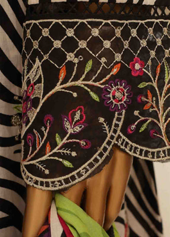 Bin Saeed Fabric - SME-FR-0797-3 Piece Lawn Embroidered Frock Style Suit