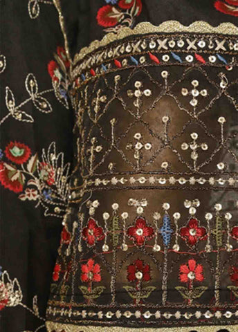 Bin Saeed Fabric - SME-FR-0806-3 Piece Lawn Embroidered Frock Style Suit