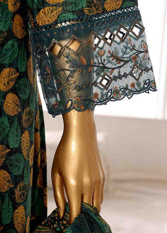 Bin Saeed Fabric - SME-FR-344-3 Piece Lawn Embroidered Frock Style Suit