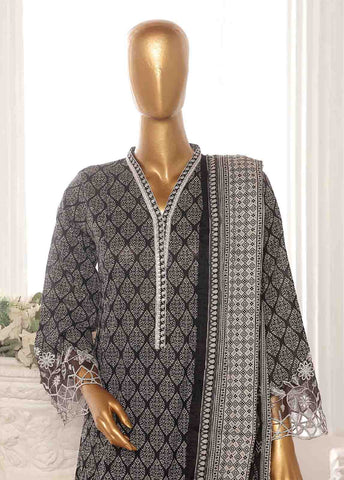 Bin Saeed Fabric - SME-FR-357-3 Piece Lawn Embroidered Frock Style Suit