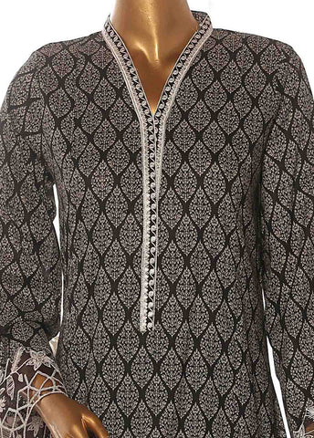 Bin Saeed Fabric - SME-FR-357-3 Piece Lawn Embroidered Frock Style Suit