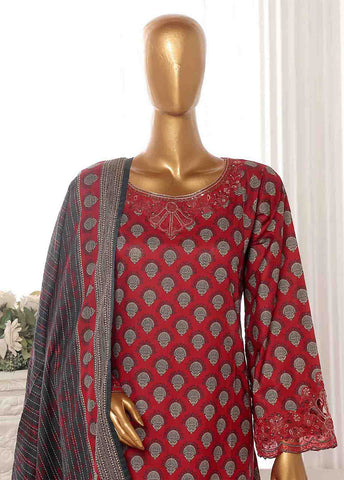 Bin Saeed Fabric - SME-FR-595-3 Piece Lawn Embroidered Frock Style Suit