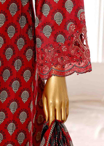 Bin Saeed Fabric - SME-FR-595-3 Piece Lawn Embroidered Frock Style Suit