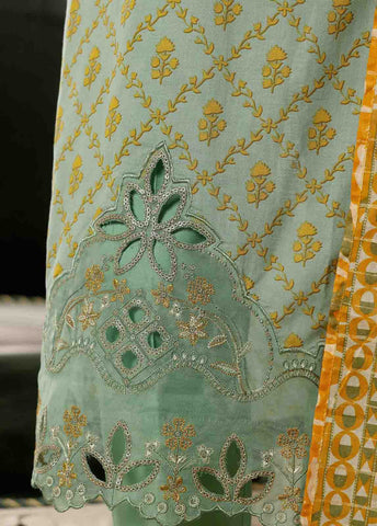 Bin Saeed Fabric - SME-FR-597-3 Piece Lawn Embroidered Frock Style Suit