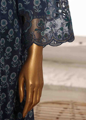 Bin Saeed Fabric - SME-FR-599-3 Piece Lawn Embroidered Frock Style Suit