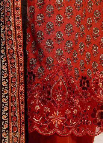 Bin Saeed Fabric - SME-FR-601-3 Piece Lawn Embroidered Frock Style Suit