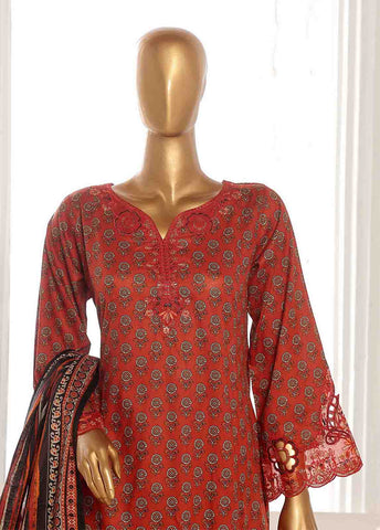 Bin Saeed Fabric - SME-FR-601-3 Piece Lawn Embroidered Frock Style Suit